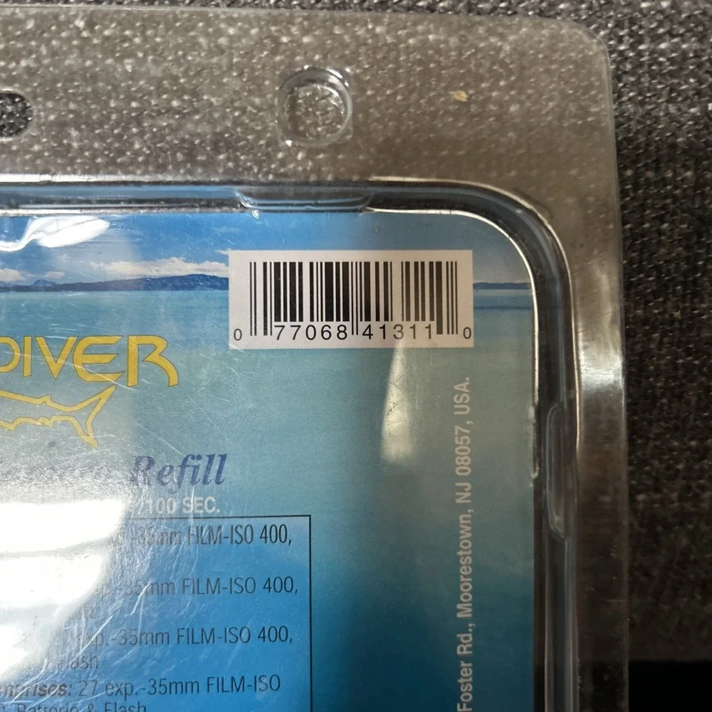 Shark Diver 35mm Underwater Camera Refill SL301 -27 Exp 400ASA Film & BatteryNIP